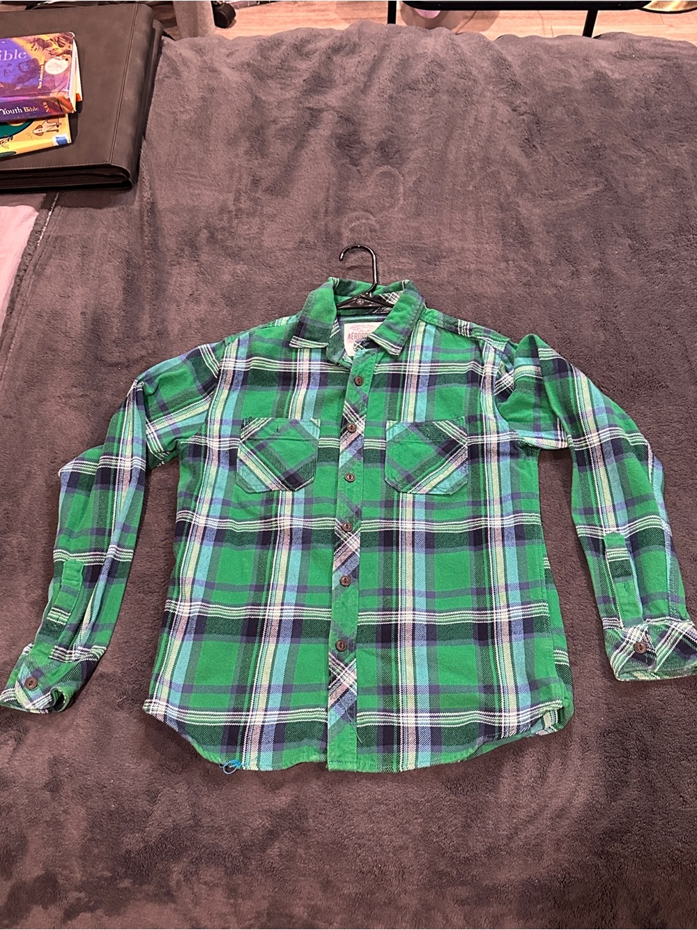 Aeropostale Women’s Flannel Long Sleeve Button Down Size Small Pre-Owned VTG